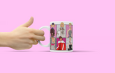 Barbie Iconic Moments 11oz Ceramic Mug Set - 24 Vintage & Modern Designs